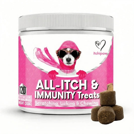 All-Itch & Immunity Treats - 120 Chews for Dogs with Itchy, Sensitive Skin